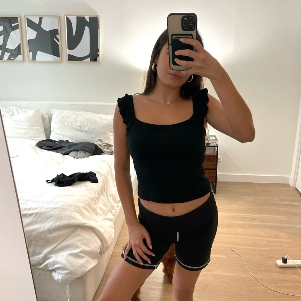 Brave Soul London Ruffle Sleeved Tank Top